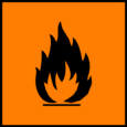 Gefahrensymbol F+ = Hochentzündlich/highly flammable