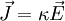 \vec J = \kappa \vec E