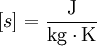 [s] = \frac{\mathrm J}{\mathrm{kg \cdot K}}
