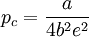p_c=\frac{a}{4b^2 e^2}