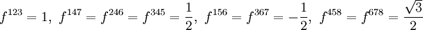 f^{123}=1,~f^{147}=f^{246}=f^{345}=\frac{1}{2},~f^{156}=f^{367}=-\frac{1}{2},~f^{458}=f^{678}=\frac{\sqrt{3}}{2}