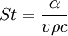 St = \frac{\alpha}{v \rho c}