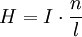 H = I \cdot \frac{n}{l}