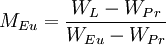 M_{Eu} = \frac{W_L - W_{Pr}}{W_{Eu} - W_{Pr}}