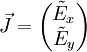 \vec J=\begin{pmatrix} \tilde E_x \\ \tilde E_y \end{pmatrix}