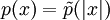 p(x) = \tilde{p}(|x|)