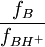 \frac{f_{B}}{f_{BH^{+}}}