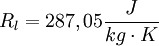 R_l=287,05 \frac{J}{kg \cdot K}