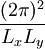 \frac{(2\pi)^2}{L_x L_y}