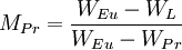 M_{Pr} = \frac{W_{Eu} - W_L}{W_{Eu} - W_{Pr}}