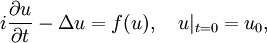 i\frac{\partial u}{\partial t} - \Delta u = f(u),\quad u|_{t = 0}=u_0,