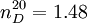 n_{D}^{20} = 1.48